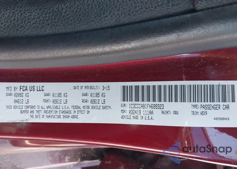 2015 Chrysler 200 Limited из США, поврежденный, VIN 1C3CCCAB1FN699323